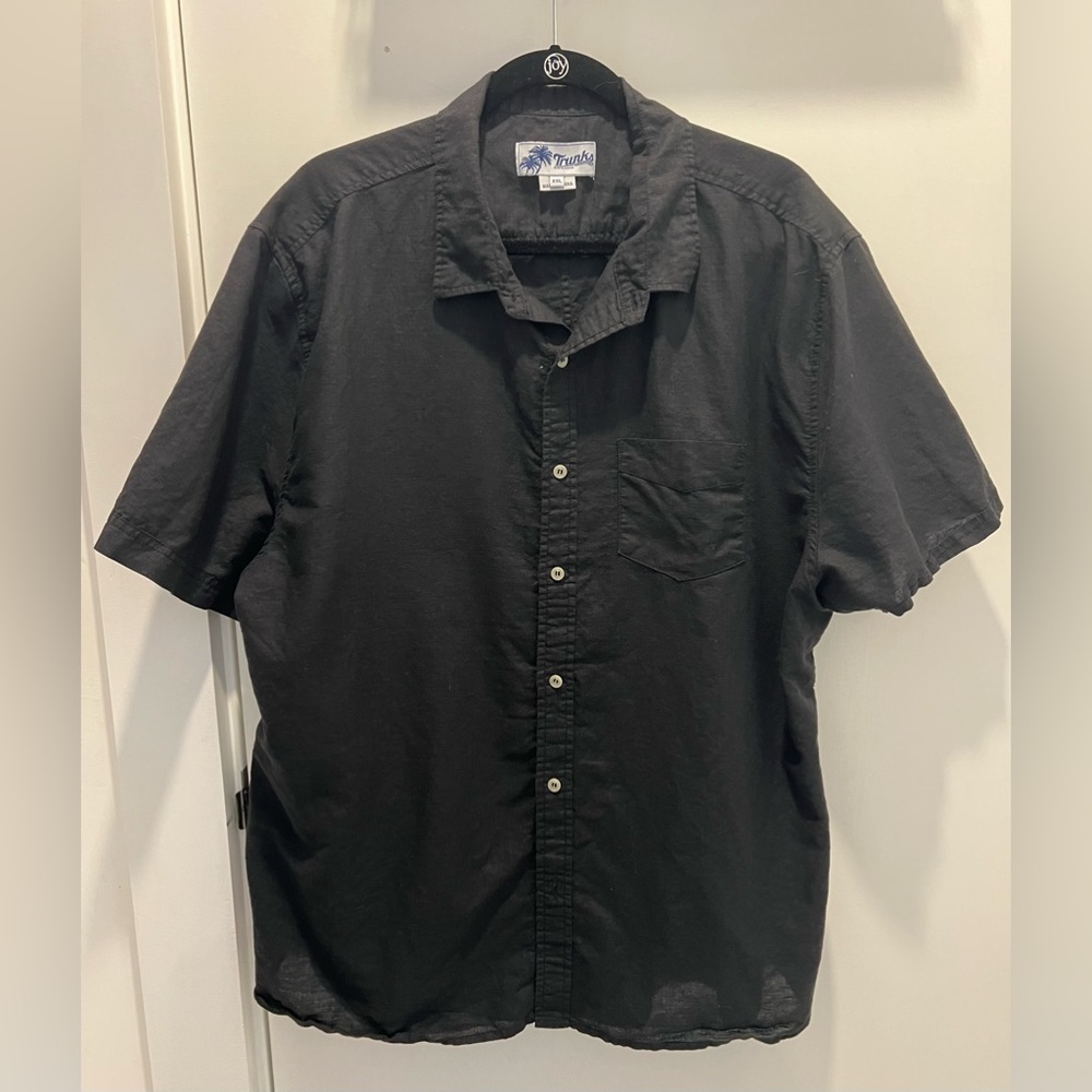 Trunks Surf & Swim Button Down Shirt Black XXL